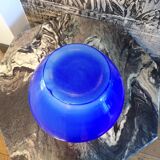 Murano opaline vase blue Ø34cm