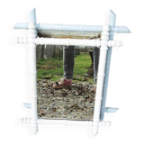 2 Anciens Miroirs en Faux Bambou Peint