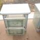 Retro blue bedside table