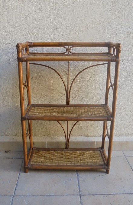 Rattan shelf