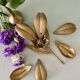 Cendrier vintage en laiton en forme de fleur