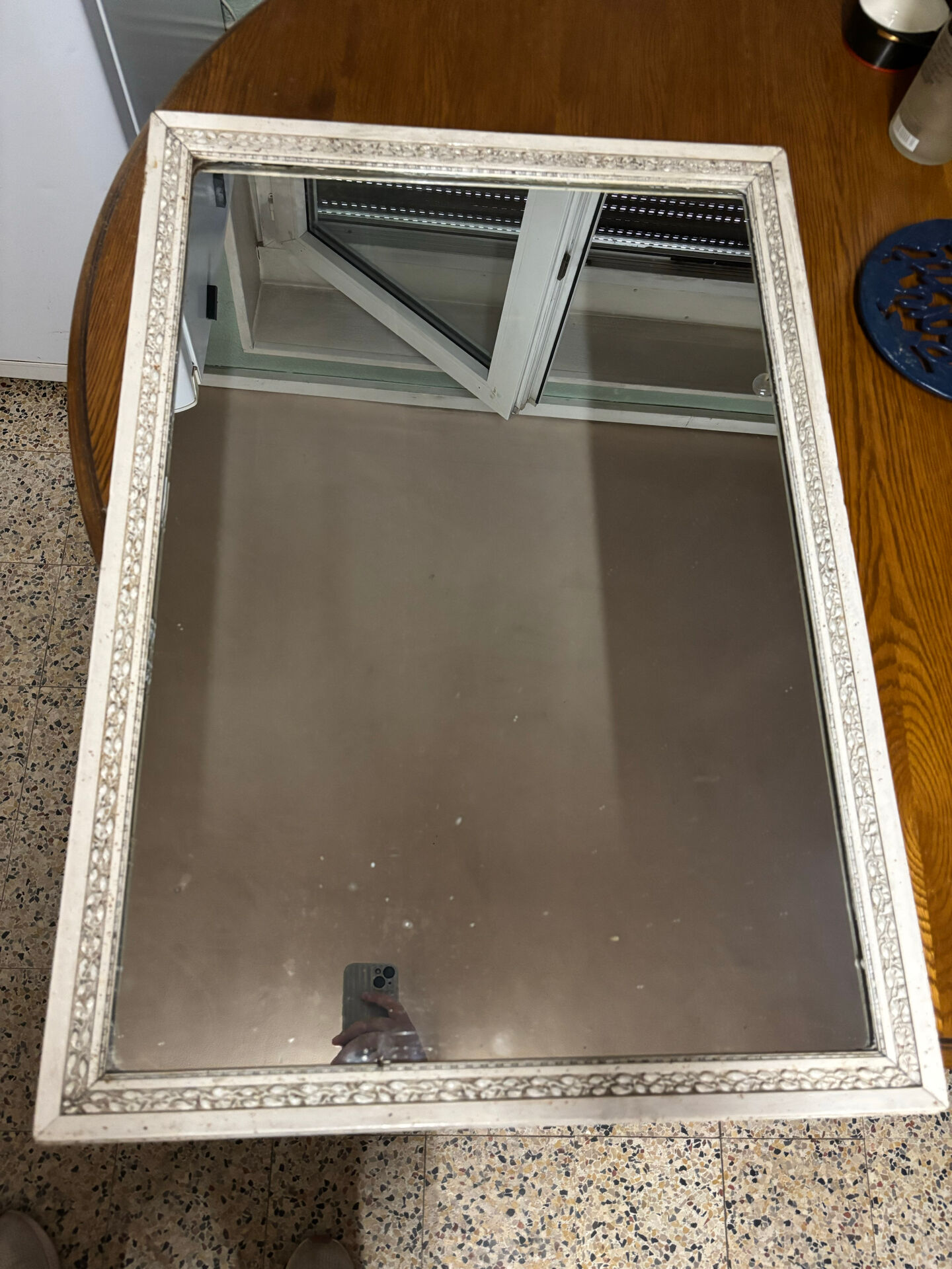 Miroir ancien moulure en bois