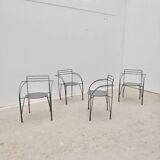 “Silver Moon” chair by Pascal MOURGUE for FERMOB in metal, 1980