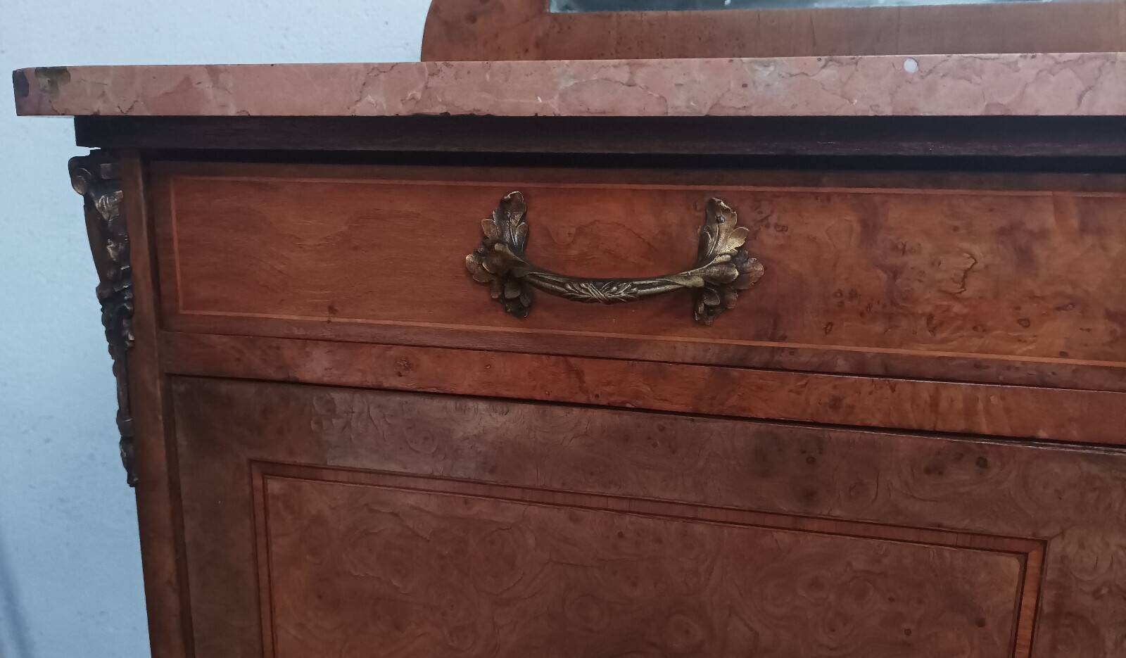 Art Deco walnut burl buffet