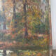 Huile sur toile  "Rivière dans les bois"