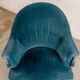 Fauteuil crapaud – Velours bleu