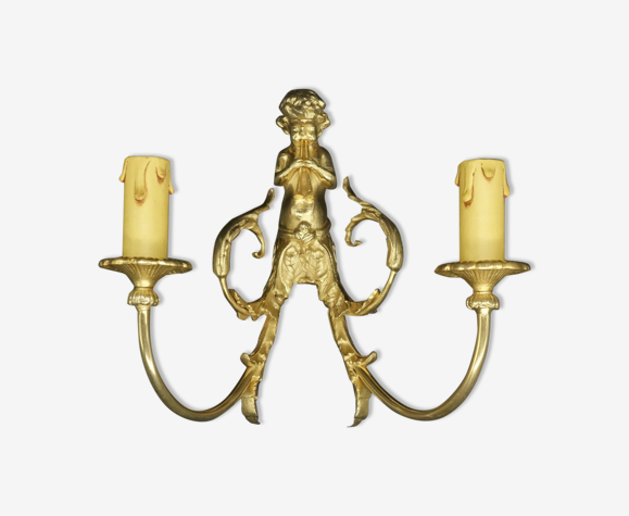 Applique, au putti musicien, style Louis XV