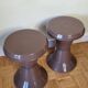 Pair of diabolo stools Giganplast, Italy, Space age