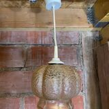 Vintage Transparent Moulded Glass Suspension #D444