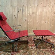 Fauteuil et ottoman Bauhaus de Charles Eames en aluminium