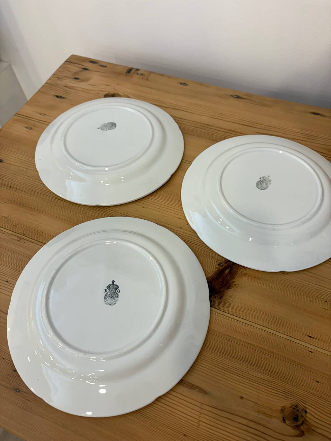7 barbotine plates Luneville Badonviller KG