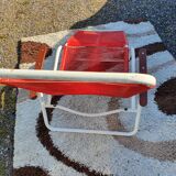 Chaise longue transat scoubidou 1960.