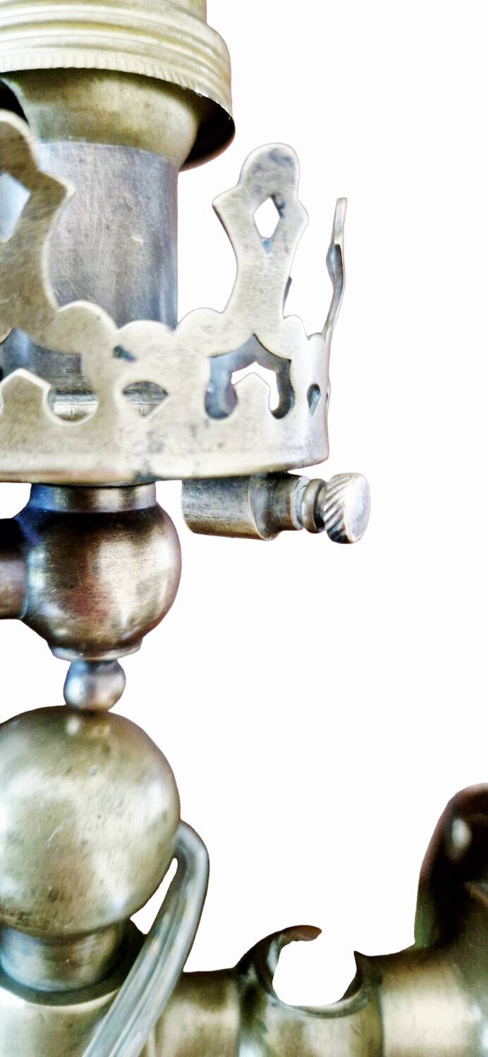 Vintage Brass and Molded Frosted Glass Articulated Wall Sconce - Style A