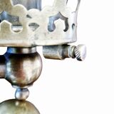 Vintage Brass and Molded Frosted Glass Articulated Wall Sconce - Style A