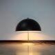Modern table lamp – 1980s, metal, black shade, 2x E27