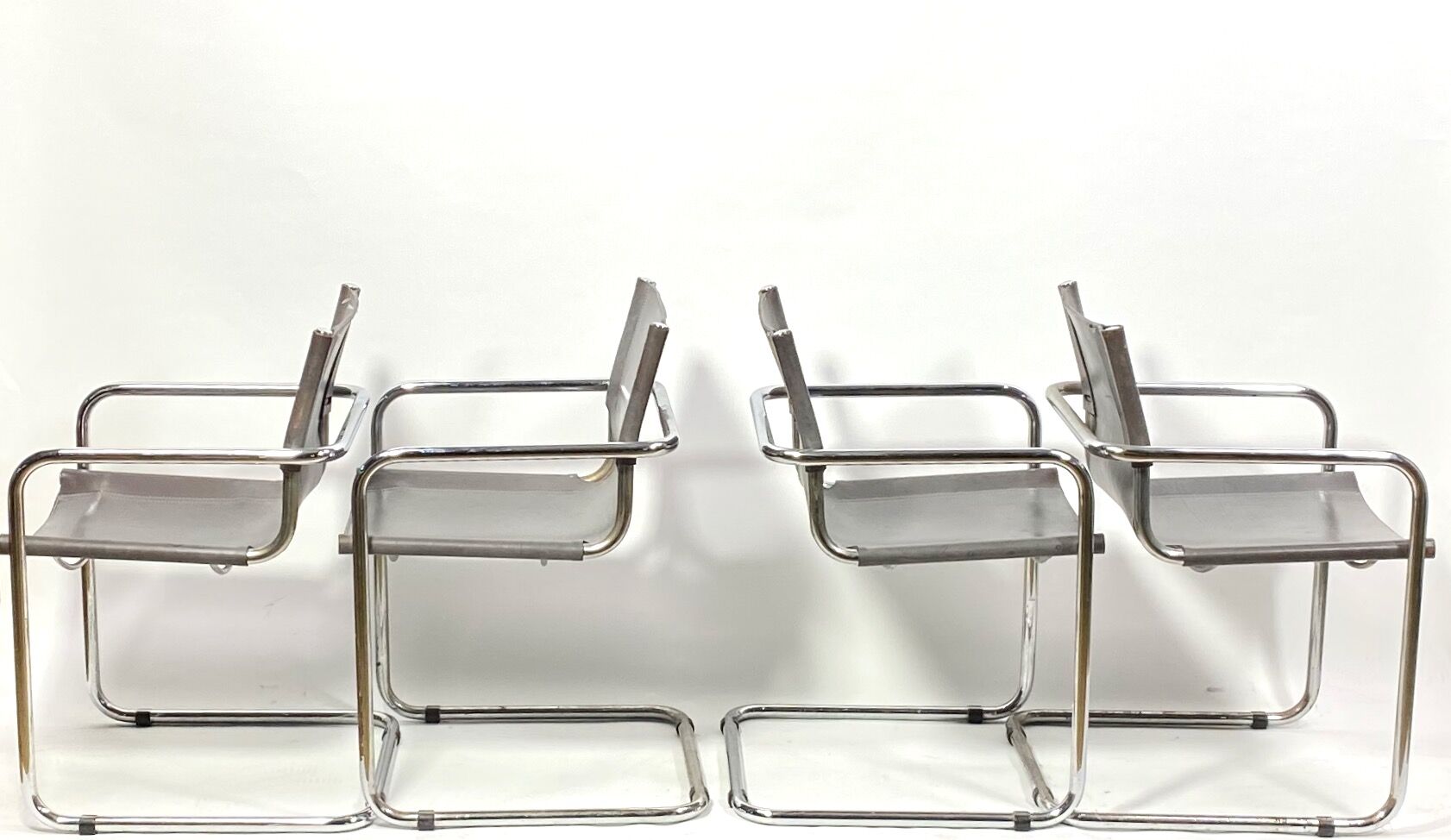 4 MG5 tubular chairs by Mark Stam 1970