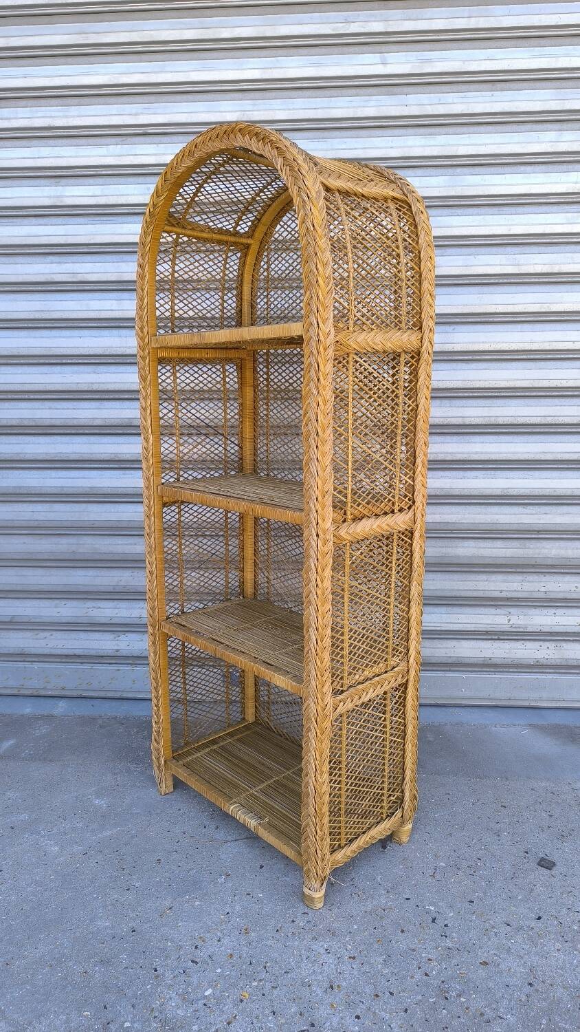 Rattan cabinet, bookcase, 1960