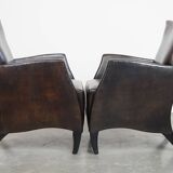 Set of 4 very beautiful sheepskin design dining chairs