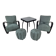 H 269 Lounge Chairs, table and poufs by Jindřich Halabala for Up Zavody, 1940s, Set of 5