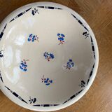Two hollow dishes in glazed ceramic old model flora KG France luneville