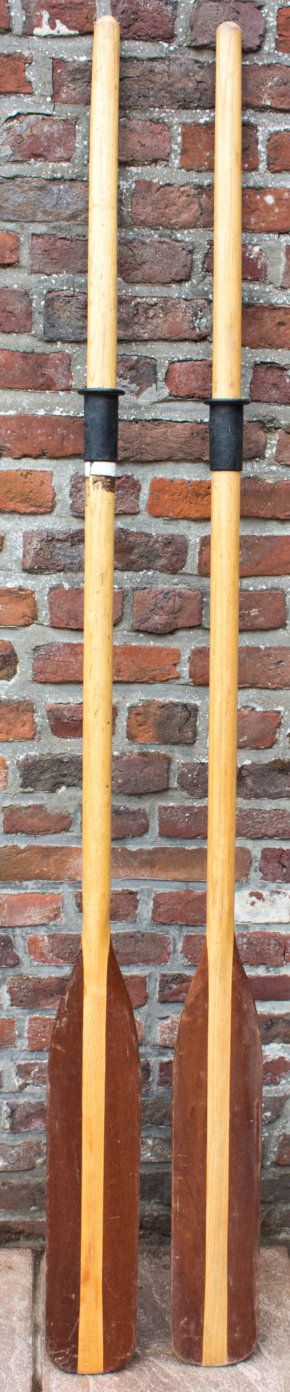 Old pair of wooden paddles 180 cm