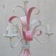 Lustre métal fleurs feuilles shabby chic