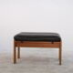 Mid-Century Leather Ottoman, 1970s