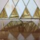 "Pyramid" lamp in mother-of-pearl, glass and brass 70s