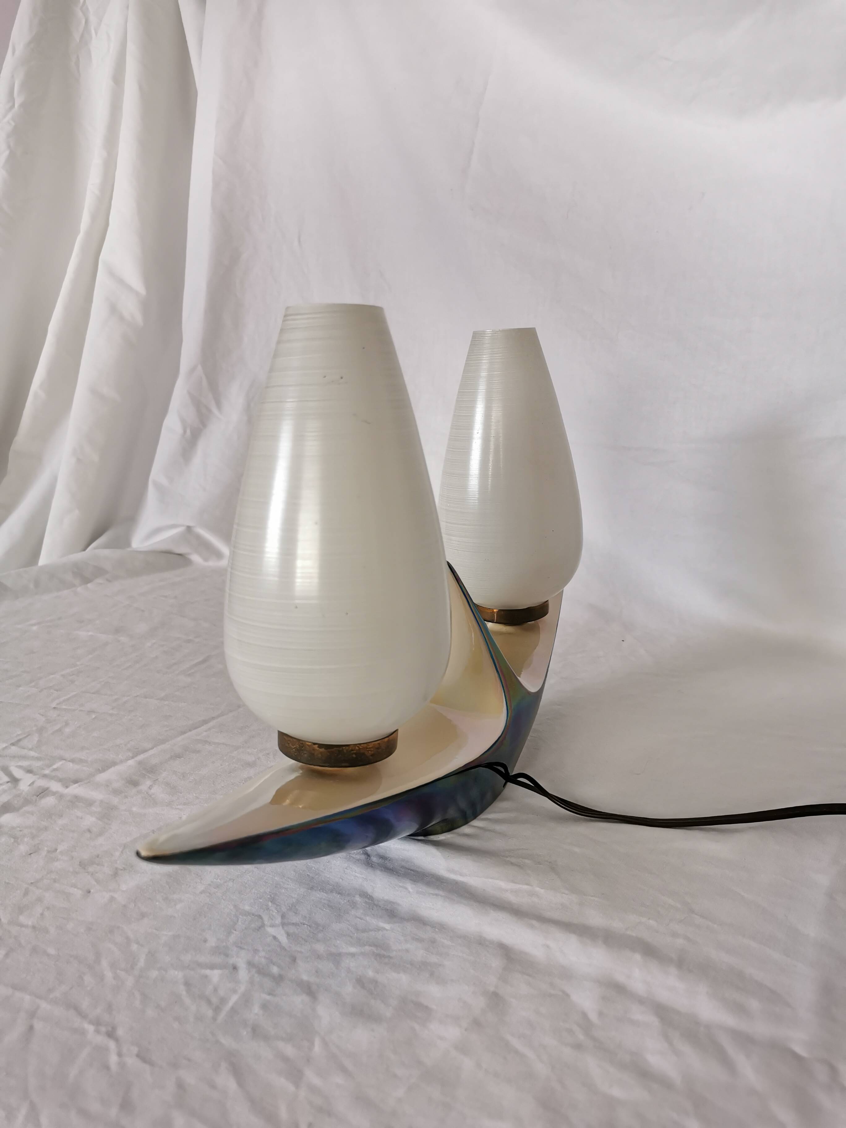 Verceram ceramic lamp, 1950, France.