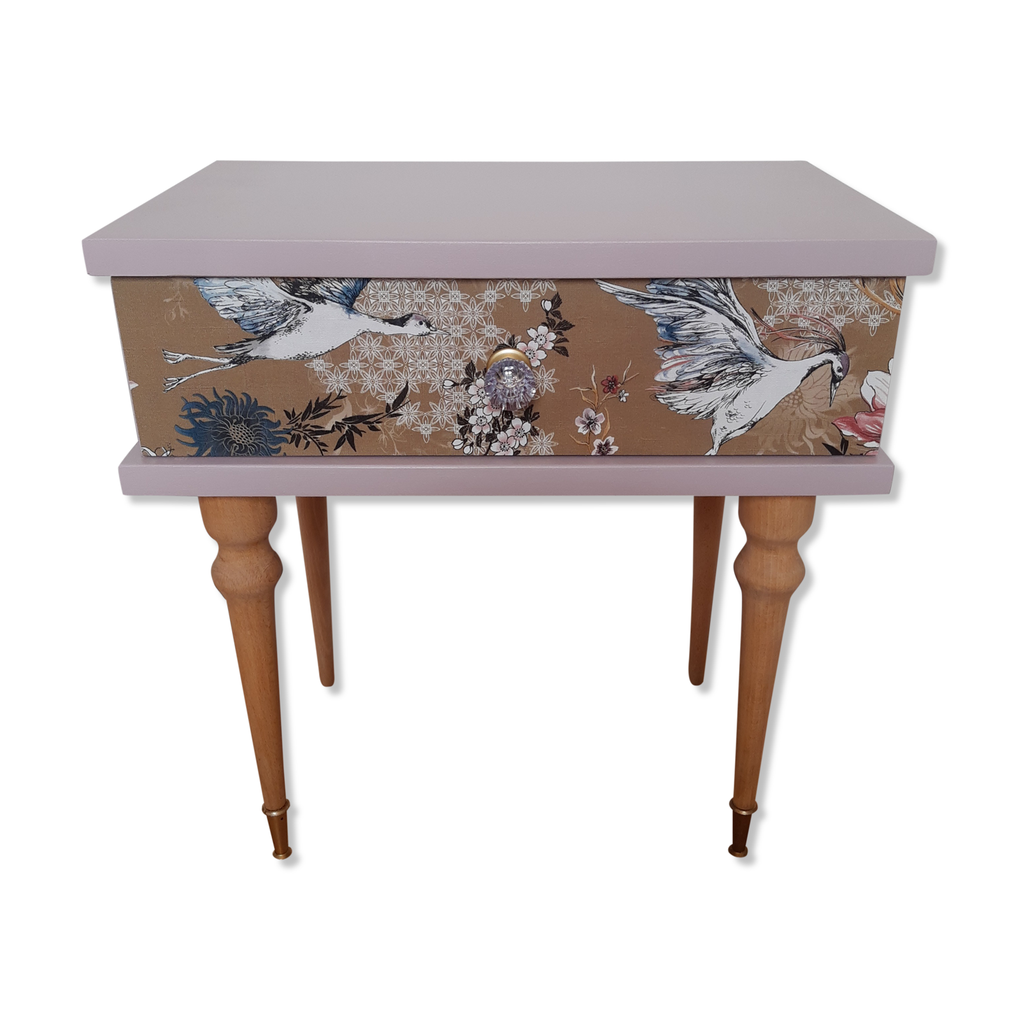 Vintage bedside table revamped