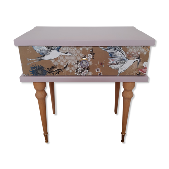 Vintage bedside table revamped