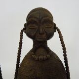 Pair of African fertility doll sculptures Namji Cameroon. 70