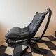 "Lounge chair 'Falcon' in black leather by Sigurd Ressel, Norway"