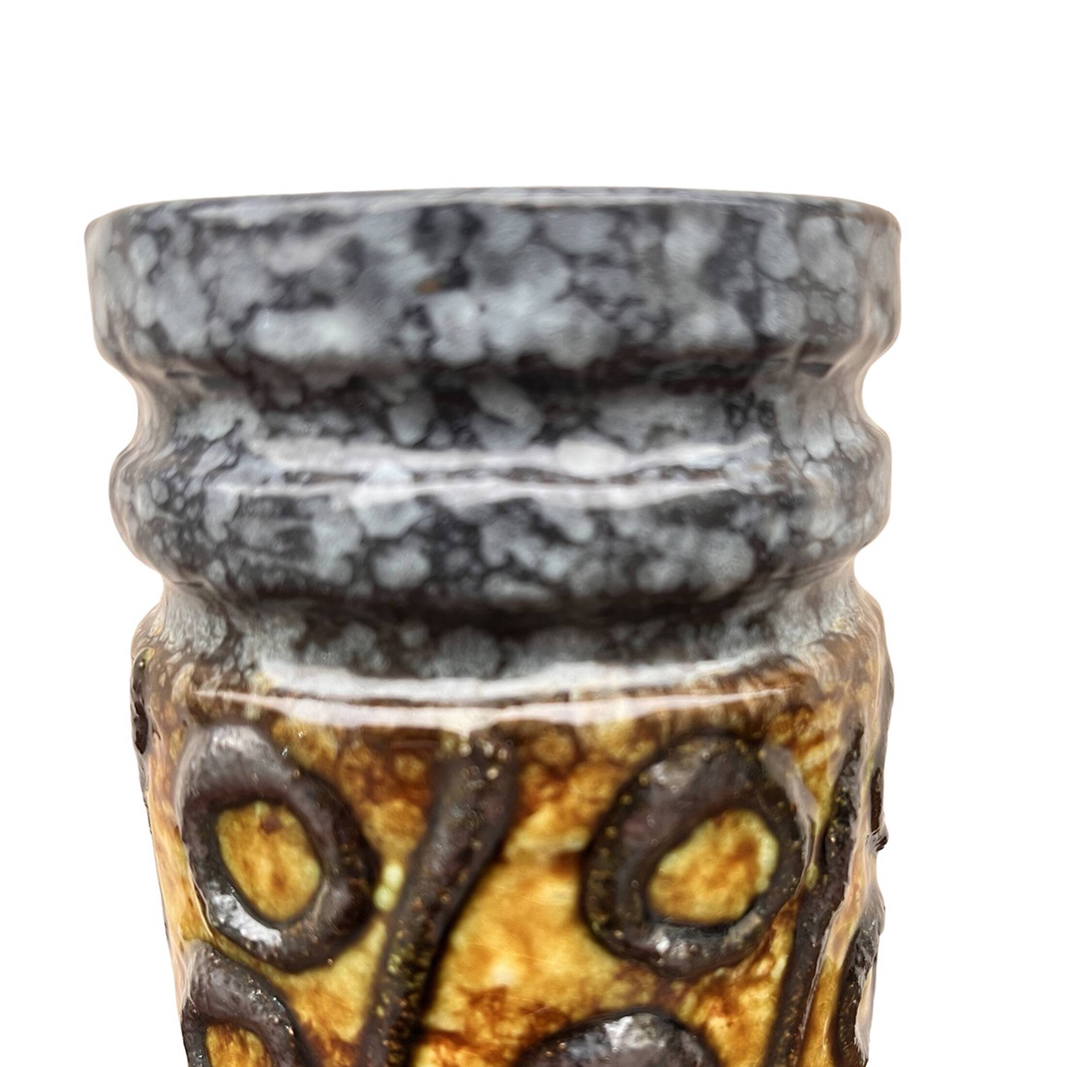 Vase à lave grasse en céramique VEB Haldensleben, Allemagne, années 1970.