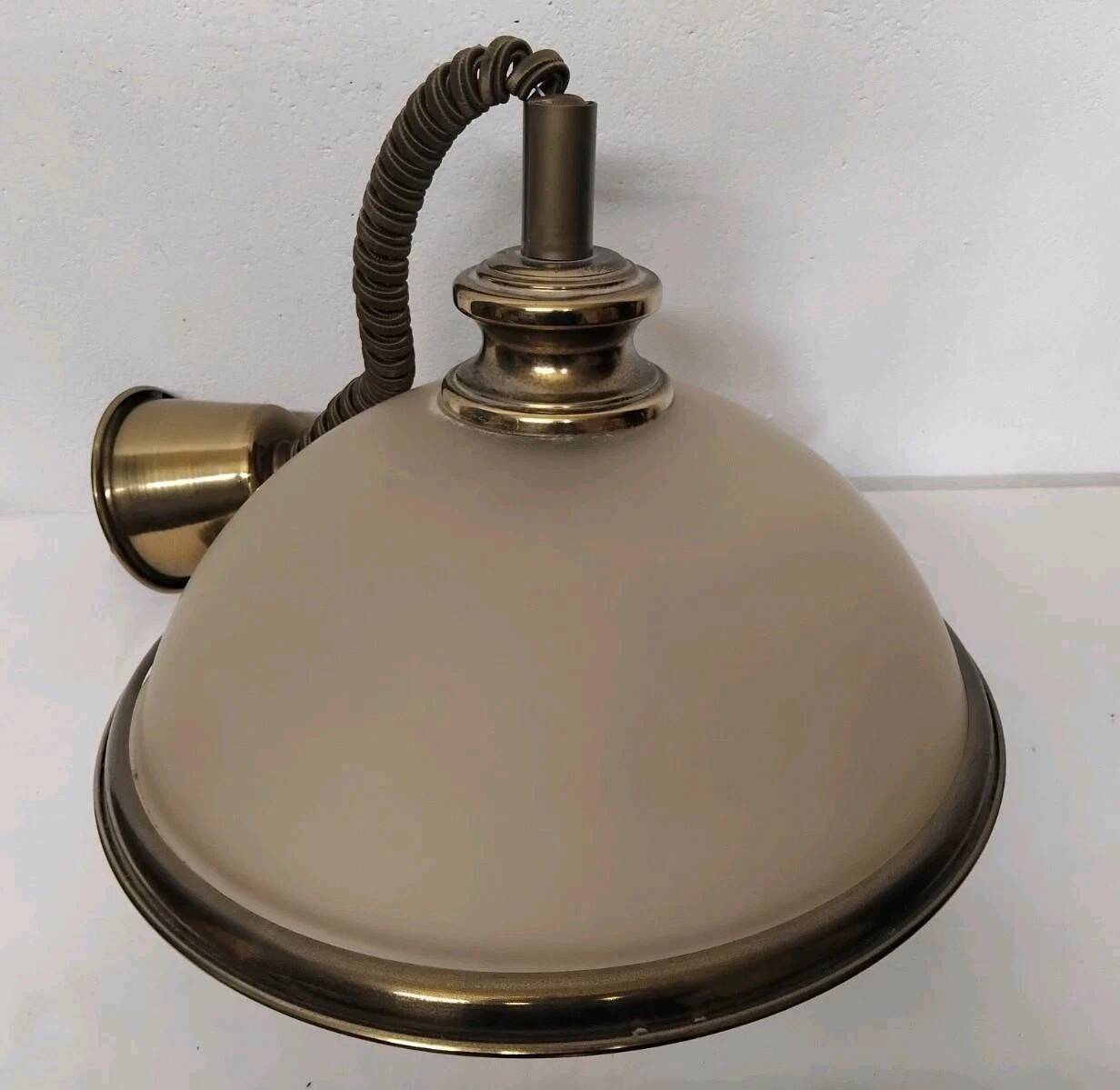 80s Vintage Adjustable Height Pull Cord Pendant Light