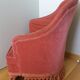 Fauteuil crapaud en velours rose