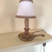 Lampe de chevet  en bronze - bougeoir  à main