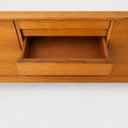 Mid-century modern architectural sideboard in premium Okoumé