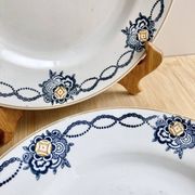 4 assiettes plates Terre de fer - Saint-Amand