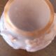 Art Deco pink glass paste ball vase