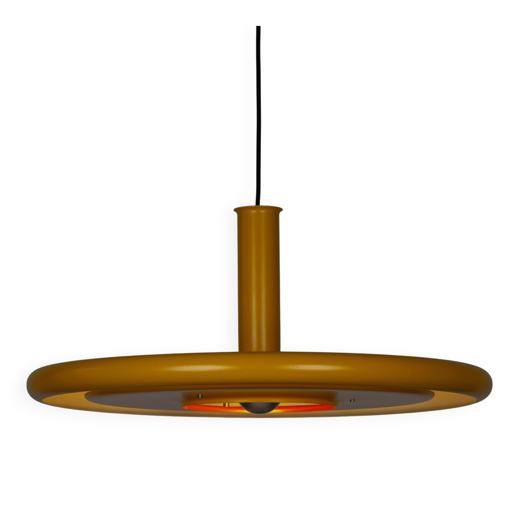 Danish vintage pendant lamp Optima by Hans Due, Fog og Morup, 1973