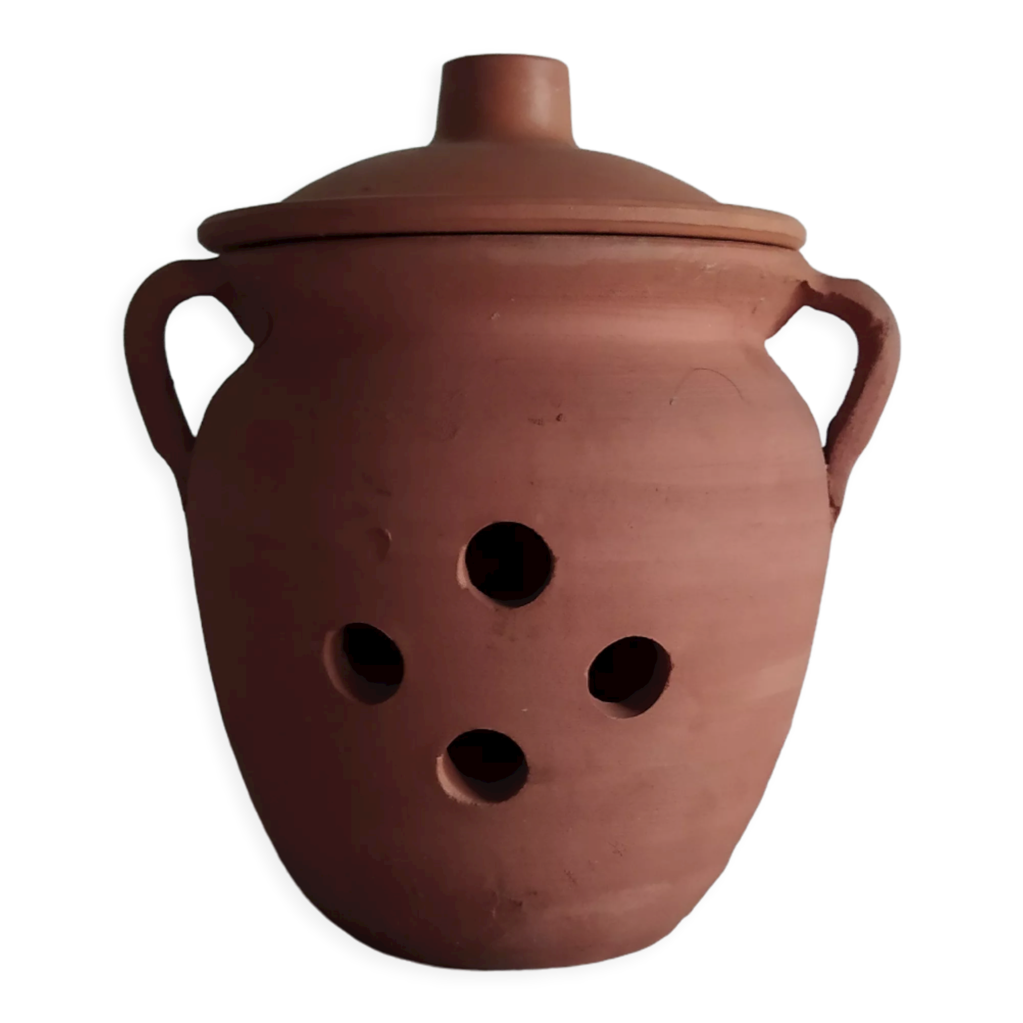 Pot of garlic terracotta