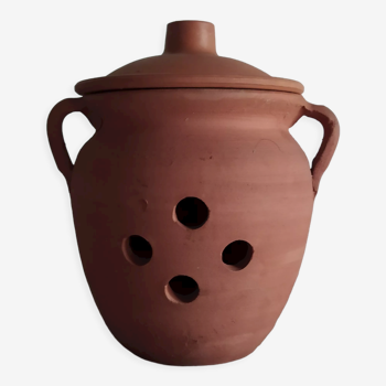 Pot of garlic terracotta