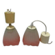 80s pink opaline pendant lights