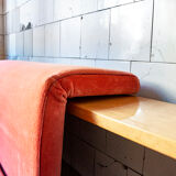 Bedroom in winked maple and fabric by Giovanni Offredi for Saporiti Italia 1970s