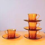 Amber coffee cups 70s