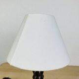 Vintage brutalist wooden lamp