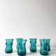 Set of bubble glass water glasses from the 1960s.