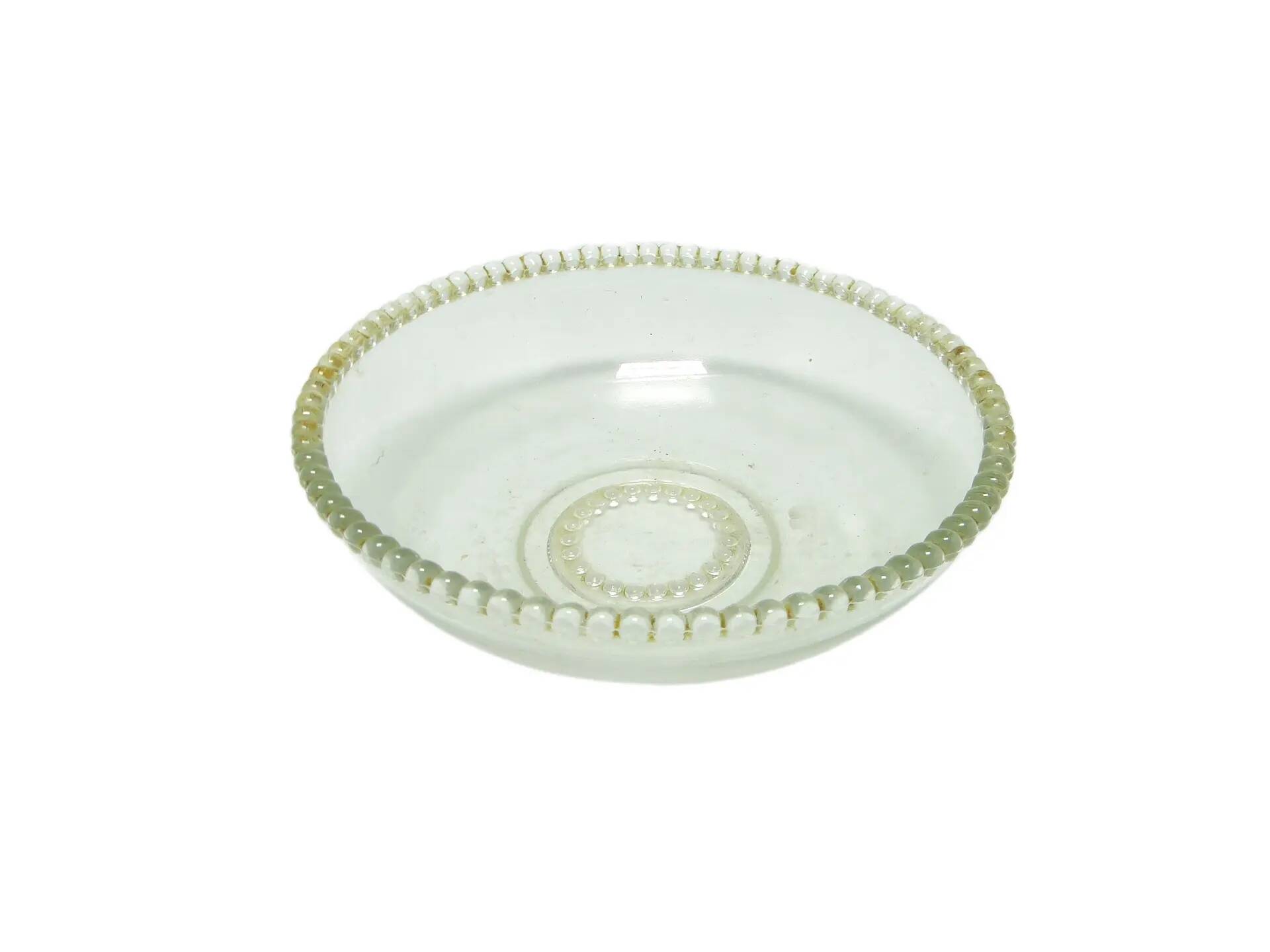 Mid-century modern centerpiece, transparent glass, Poland, 1970s.