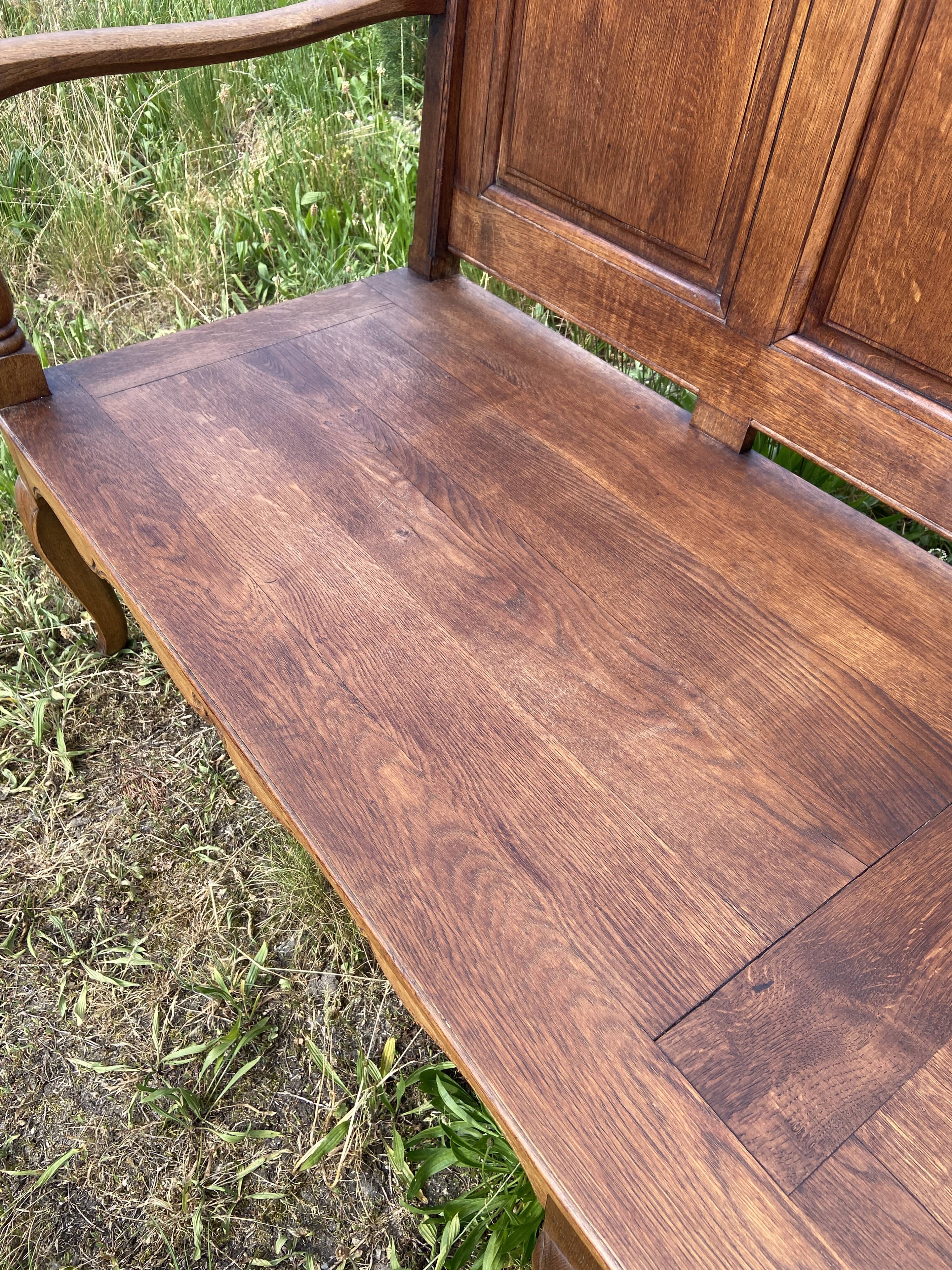 Rustic Bench Veranda Patio Vintage Garden Bench Living Room Oak 1980s